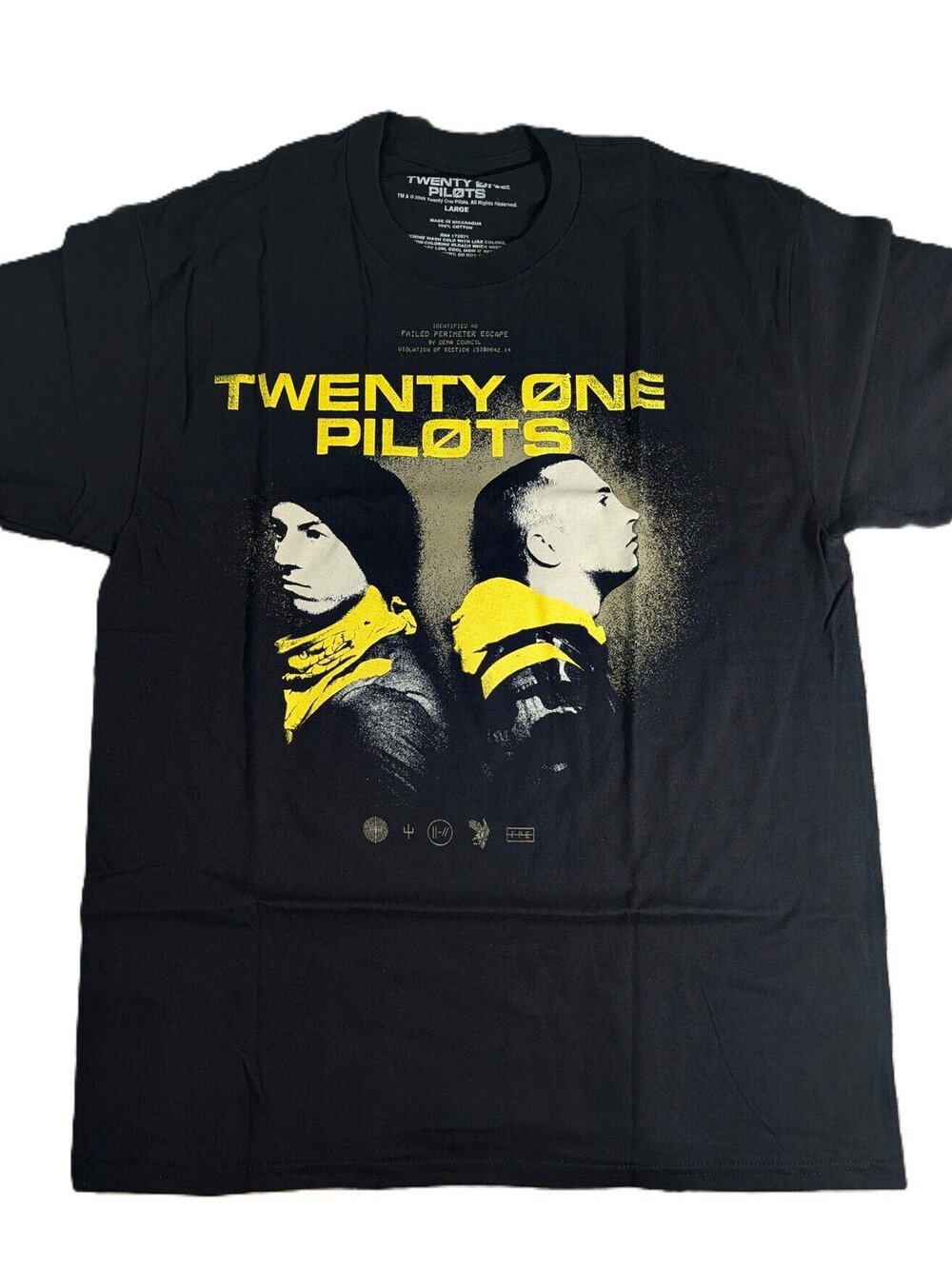 TWENTY ONE PILOTS | 2026 Failed Perimeter Escape T-shirt ~Never Worn~ M L XL 2XL